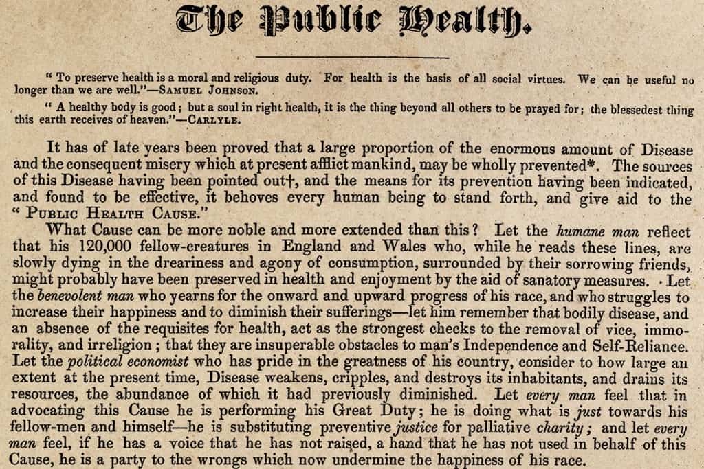 ‘The Public Health’ (1840)